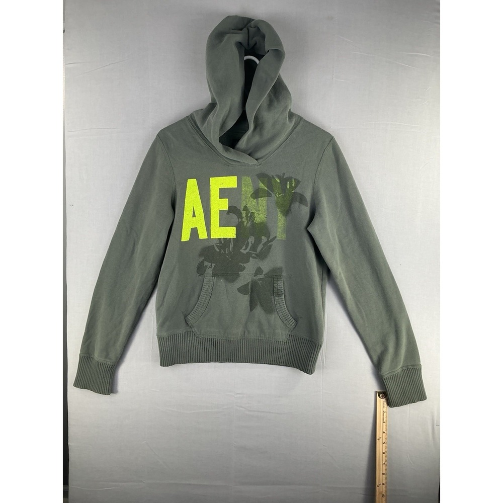 American Eagle Outfitters AEY Olive Green Pullover Hoodie Sweatshirt